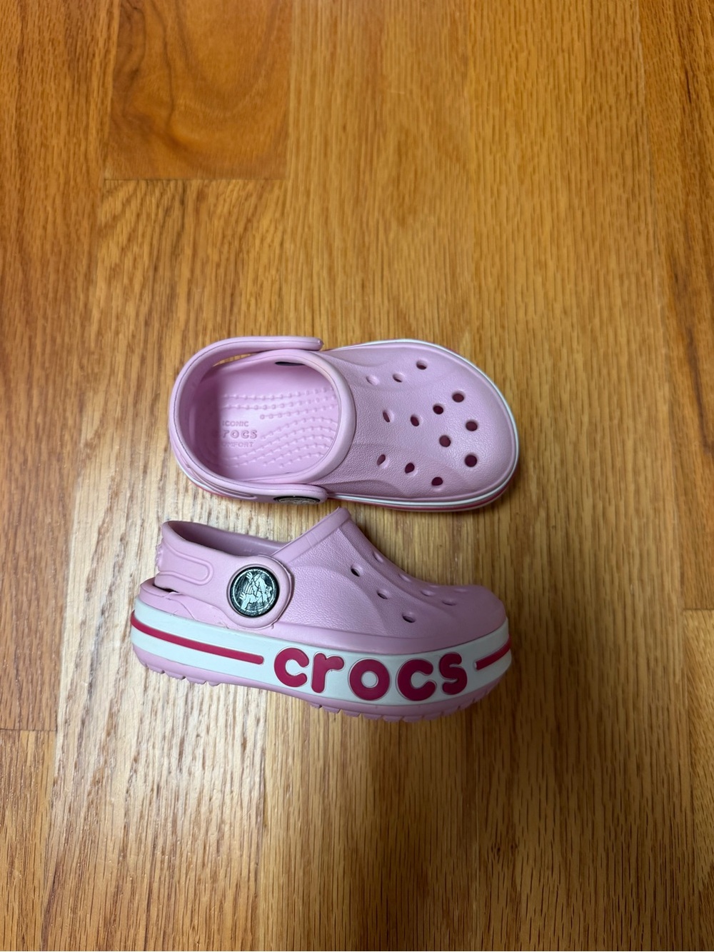 KIDS classic baby pink crocs clog almost perfect condition